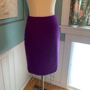 J.Crew wool pencil skirt purple size 0